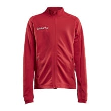 Craft Trainingsjacke Evolve Full Zip - strapazierfähige Mid-Layer-Jacke aus Stretchmaterial - rot Kinder