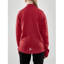 Craft Sport-Langarmshirt Evolve Halfzip - strapazierfähig, aus Stretchmaterial - rot Kinder