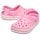 Crocs Sandale Crocband Clog pink/weiss Herren/Damen - 1 Paar
