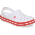 Crocs Sandale Crocband Clog weiss/rot