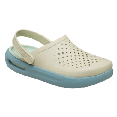 Crocs Sandale InMotion Clog (superweich, leicht, hoher Tragekomfort) beige/blau - 1 Paar