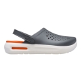 Crocs Sandale InMotion Clog (superweich, leicht, hoher Tragekomfort) grau/rot - 1 Paar