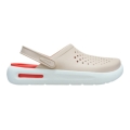 Crocs Sandale InMotion Clog (superweich, leicht, hoher Tragekomfort) beige/rot - 1 Paar
