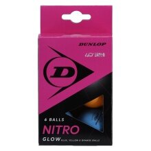 Dunlop Tischtennisbälle 40+ Nitro Glow - 6 Bälle