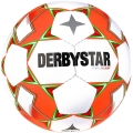 Derbystar Fussball Atmos S-Light AG (ideal für F- und E-Jugend, Kunstrasenball, 290g) weiss/orange - 1 Ball