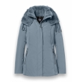 District Winterjacke Eclipse mit Kapuze (Mantel, winddicht, wasserabweisend) mineralblau Damen