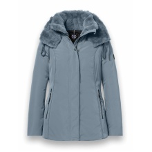 District Winterjacke Eclipse mit Kapuze (Mantel, winddicht, wasserabweisend) mineralblau Damen