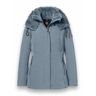 District Winterjacke Eclipse mit Kapuze (Mantel, winddicht, wasserabweisend) mineralblau Damen