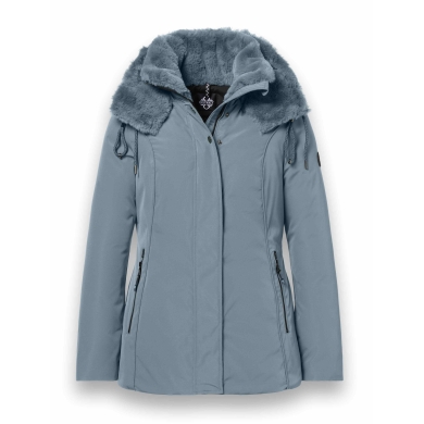 District Winterjacke Eclipse mit Kapuze (Mantel, winddicht, wasserabweisend) mineralblau Damen