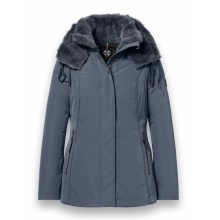 District Winterjacke Eclipse mit Kapuze (Mantel, winddicht, wasserabweisend) grau Damen