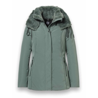 District Winterjacke Eclipse mit Kapuze (Mantel, winddicht, wasserabweisend) olivegrün Damen