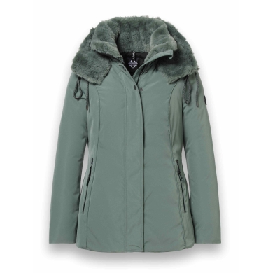 District Winterjacke Eclipse mit Kapuze (Mantel, winddicht, wasserabweisend) olivegrün Damen