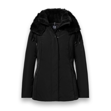 District Winterjacke Eclipse mit Kapuze (Mantel, winddicht, wasserabweisend) schwarz Damen