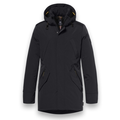 District Winterjacke Winter mit Kapuze (Parka, winddicht, warm) schwarz Herren