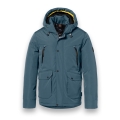District Winterjacke Wolf mit Kapuze (winddicht, leichte wattierung, warm) stahlblau Herren