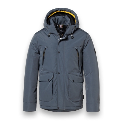 District Winterjacke Wolf mit Kapuze (winddicht, leichte wattierung, warm) airforce blau Herren