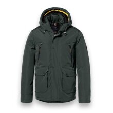 District Winterjacke Wolf mit Kapuze (winddicht, leichte wattierung, warm) forrestgrün Herren