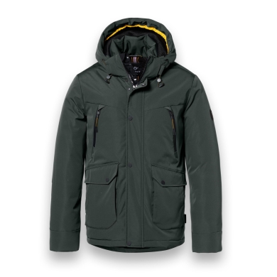 District Winterjacke Wolf mit Kapuze (winddicht, leichte wattierung, warm) forrestgrün Herren
