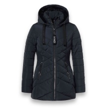 District Winterjacke Workout mit Kapuze (Mantel, wasserabweisend) navyblau Damen