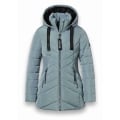 District Winterjacke Workout mit Kapuze (Mantel, wasserabweisend) mineralblau Damen