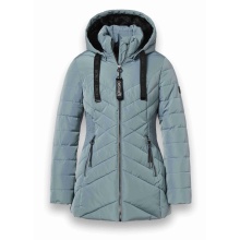 District Winterjacke Workout mit Kapuze (Mantel, wasserabweisend) mineralblau Damen