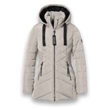 District Winterjacke Workout mit Kapuze (Mantel, wasserabweisend) beige Damen