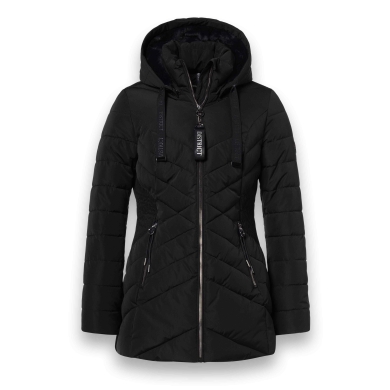District Winterjacke Workout mit Kapuze (Mantel, wasserabweisend) schwarz Damen