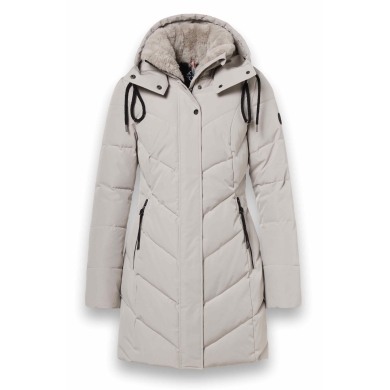 District Wintermantel Zodiac (mit Kapuze, warm, wasserabweisend) beige Damen