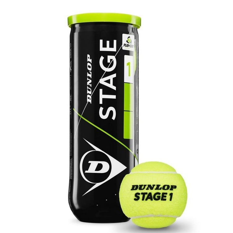 Tennisball Dunlop Stage 3 3er Pack Gelb/Rot 