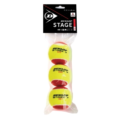 Dunlop Methodikbälle Stage 3 gelb/orange Beutel 3er