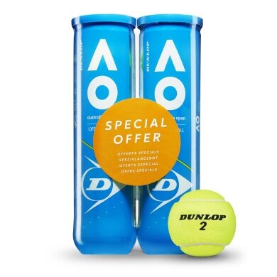 Dunlop Tennisbälle Australian Open Dose 2x4er Bi-Pack