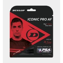 Dunlop Squashsaite Iconic Pro AF (Kontrolle/Gefühl) schwarz 10m Set