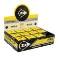 Dunlop Squashball Pro (2 gelbe Punkte, sehr langsam) <b>schwarz</b> 12er Karton