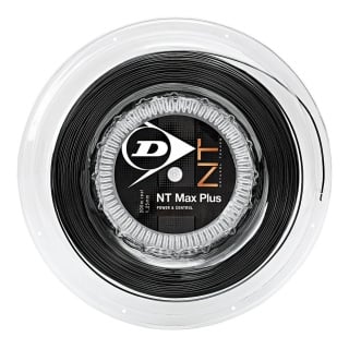 Dunlop Tennissaite NT Max Plus (Haltbarkeit+Power) schwarz 200m Rolle