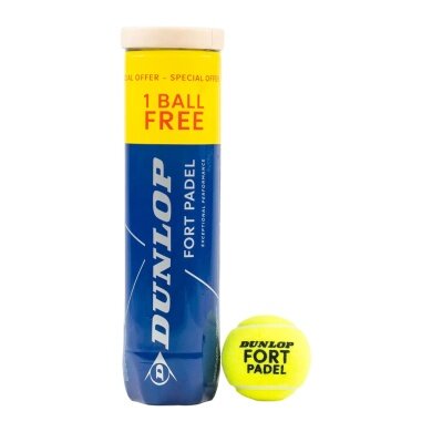 Dunlop Padelbälle Fort Padel 3+1 Dose 18x4er Karton