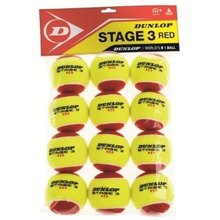 Dunlop Methodikbälle Stage 3 gelb/rot 12er Beutel
