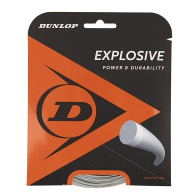 Dunlop Tennissaite Explosive (Haltbarkeit) silber 12m Set