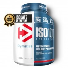 Dymatize Protein-Pulver Iso100 Hydrolyzed Isolat Erdbeere 2264g Dose