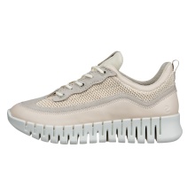 ECCO Sneaker Gruuv Lea (atmungsaktiv Textil) limestone Damen