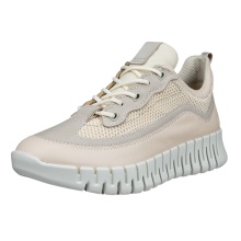 ECCO Sneaker Gruuv Lea (atmungsaktiv Textil) limestone Damen