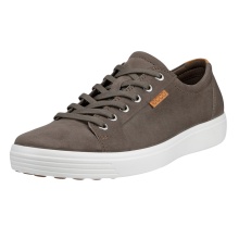 ECCO Sneaker Mens Soft 7 (aus Premium-Leder) grau/weiss Herren
