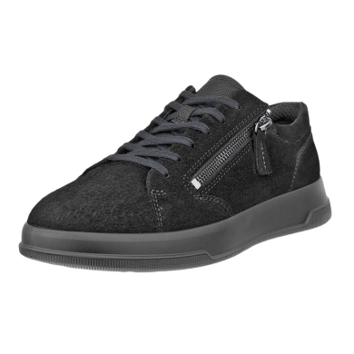 ECCO Sneaker Move Zip Lace (Premium-Leder) schwarz Damen