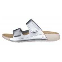 ECCO Sandale Cozmo Flat silber/beige Damen