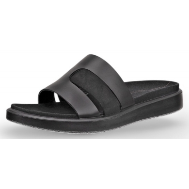 ECCO Sandale Flowt Slide (Premium-Leder) schwarz Damen