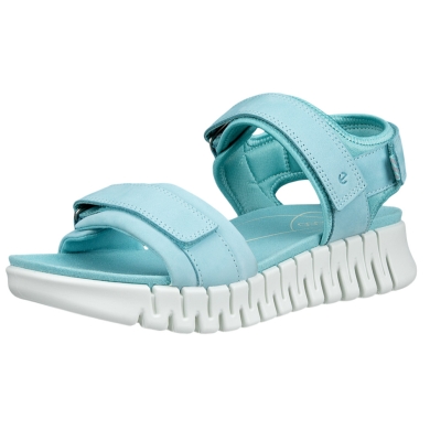 ECCO Sandale Gruuv Sol Lea (Premium-Leder) blau Damen