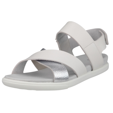 ECCO Sandale Samara 4 Strap (Vollnarbenleder) grau/silber Damen