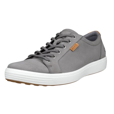 ECCO Sneaker Mens Soft 7 (aus Premium-Leder) grau Herren