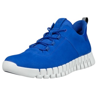 ECCO Sneaker Gruuv Lea (aus Nubukleder) blau Herren