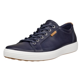 ECCO Sneaker Mens Soft 7 (aus Premium-Leder) navyblau Herren