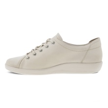 ECCO Sneaker Soft 2.0 Tie (leichte und flexible Sohle) limestone Damen